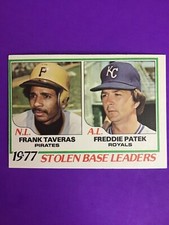 1978 TOPPS BASEBALL SET BREAK CARD # 204   1977 Stolen Base Leaders