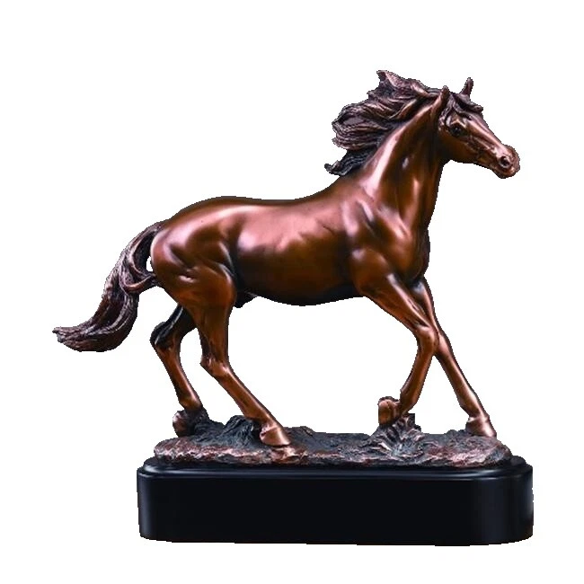 Horses Brown Metal Décor Sculptures & Figurines