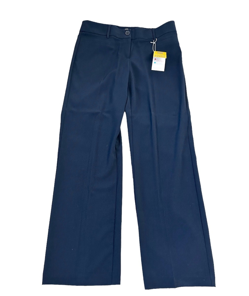 navy blue womens dress pants Freedom Flex Slim Straight Leg Dress Pants for Tall Women in Navy 2 / Tall / Navy