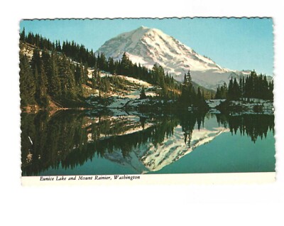 Eunice Lake & Mount Rainier, Washington Postcard Unposted 4x6