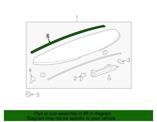 OEM NUEVO 2007-2017 GM GMC Saturn Outlook alerón superior sello de resistencia al clima 15881910 Foto 4 de 4