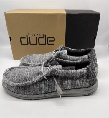 NEW Hey Dude Wally Stretch Grant Slip On Casual Loafers Size 8 Men’s Gray Hey Dude NIB men main image 3