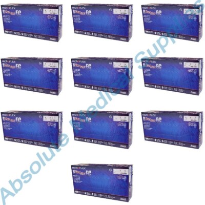 *1,000-Gloves* Microflex Ultra Sense EC PF Nitrile Blue Large USE-880-L
