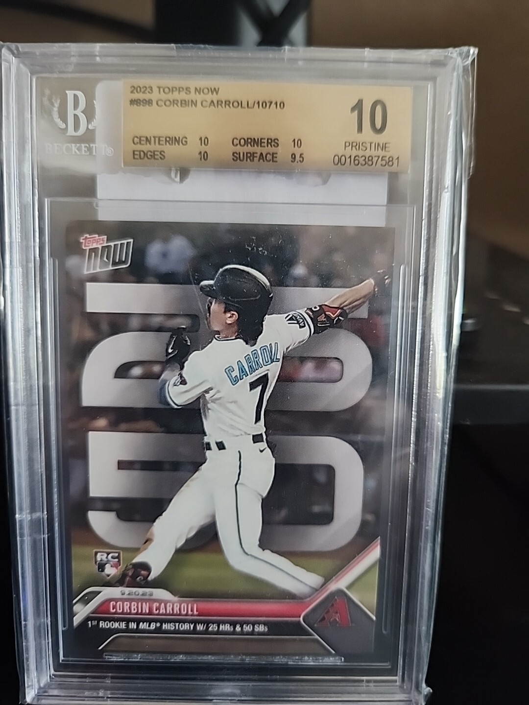 2023 Topps Now Corbin Carroll Rookie Card BGS 10 Gem Mint Arizona Diamondbacks