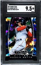 2019 Panini Titan #14 Mookie Betts BLUE ICE PRIZM /99 SGC 9.5 MINT+