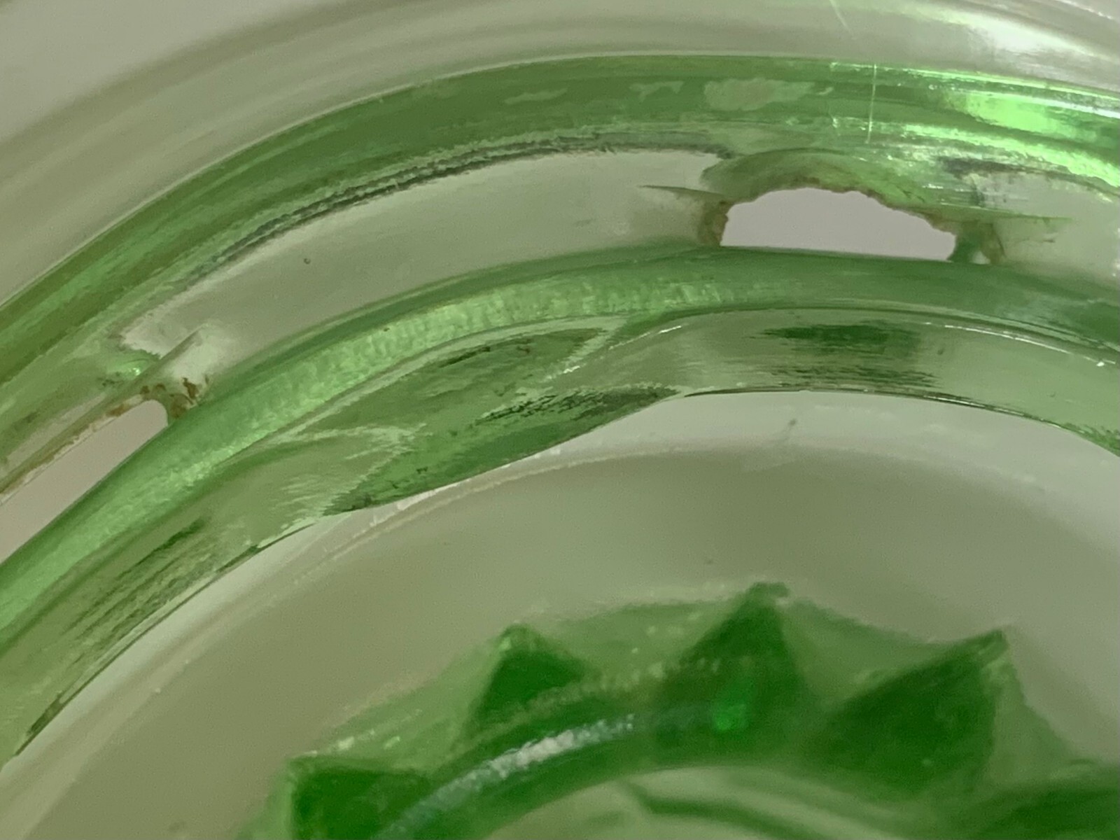 Vintage Depression Glass Green Uranium Vaseline Reamer Juicer