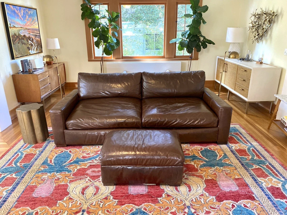 Restoration hardware leather sofa online