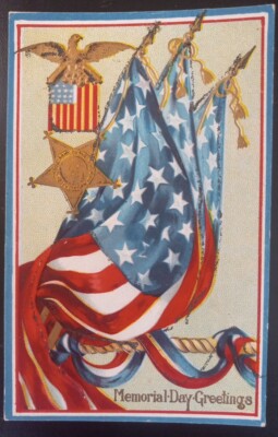 Antique Memorial Day Greeting Postcard