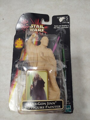 Hasbro Star Wars Episode 1 Qui Gon Jinn 3-D Figure Painter 1998 Pre-owned