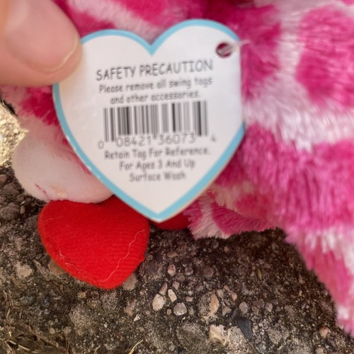 Ty Beanie Boos 6" Junglelove Pink Giraffe Solid Pink Eyes Plush W/ Tag Valentine - Picture 7 of 9