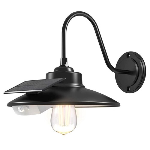 2 Pack Outdoor Solar Power Barn Light Motion Sensor Wall Light Exterior Fixture - Picture 9 of 19