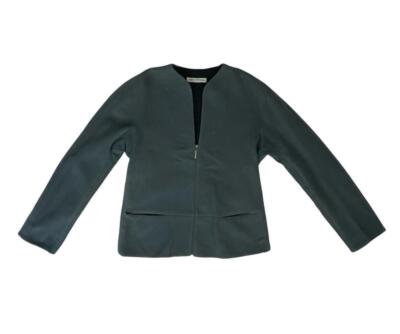 【80s–90s】 Emporio Armani Zip Jacket VTG 80s 90s EMPORIO ARMANI BLUE GREY WOOL ZIP UP JACKET SIZE S 10