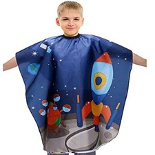 Kids Waterproof Hair Cut Barbers Cape Cloth Gown for Salon Barbers