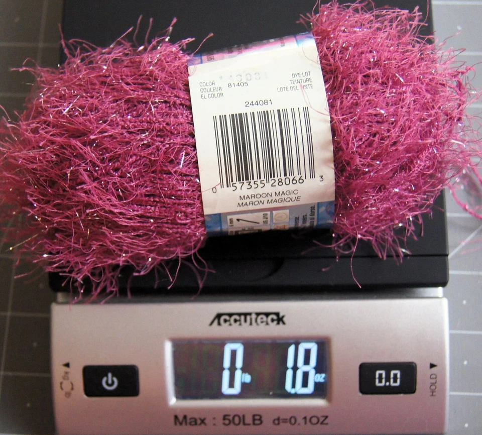 Patons Silverlash  Yarn 1.75  Oz Skein  Maroon Magic - Image 3 of 3