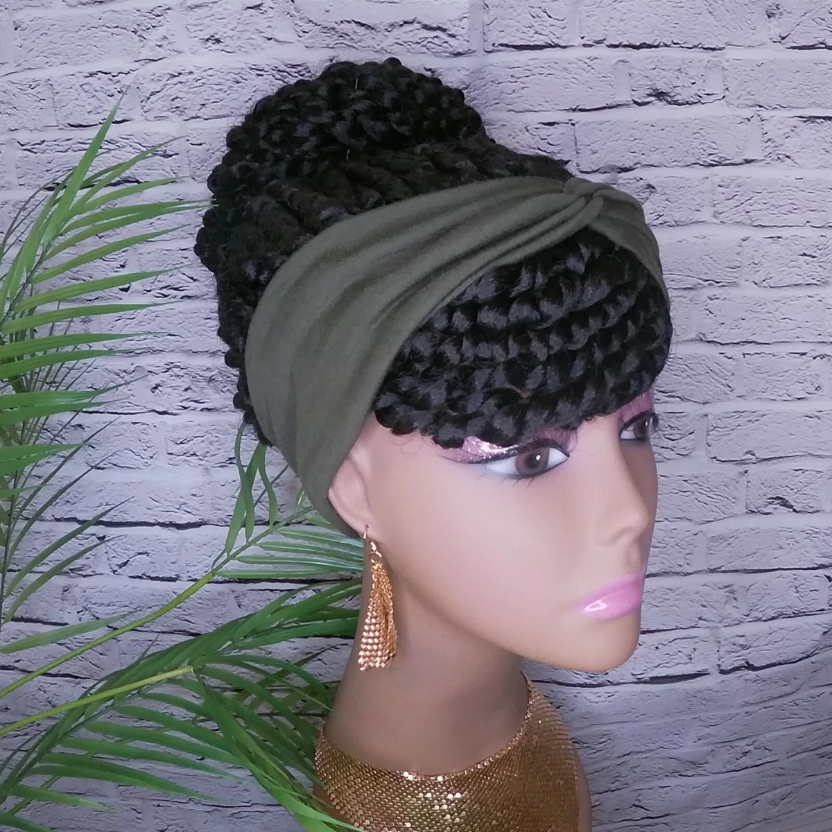 Passion Twist Headband Wig Bun Wig Updo Ponytail Wigs Braid Wigs