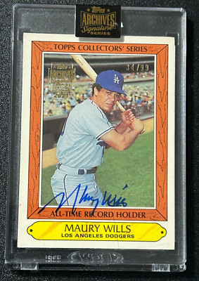 MAURY WILLS 2021 Topps Archives Signature Series  BUYBACK /99