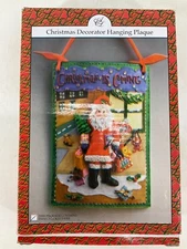 2001 ACI Christmas Is Coming Santa Presents Plaque NIB Artmark