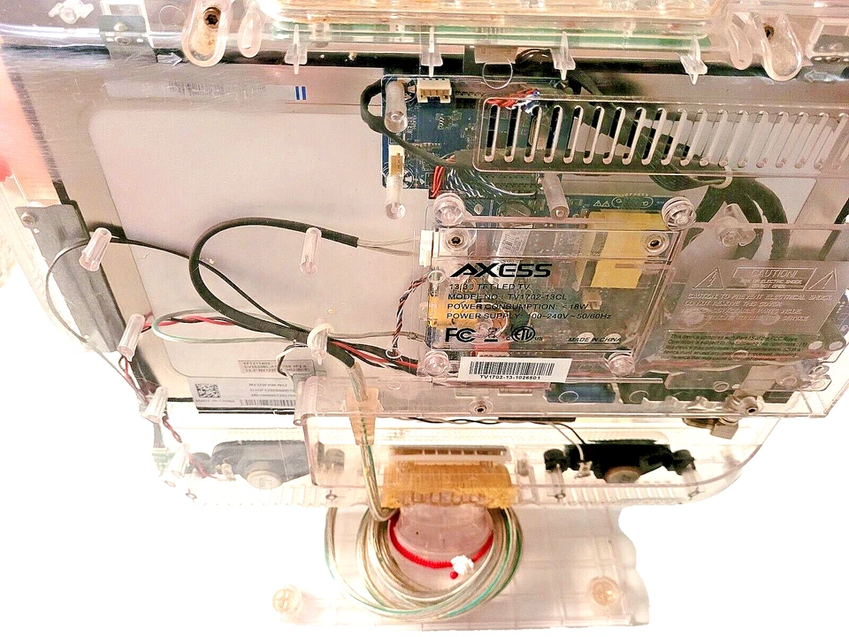 Axess 13" Clear See Through LED Color TV Tv-1702-13CL Works! Prison Detention - Image 2 of 4