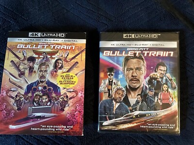 Bullet Train 4k Ultra HD + Blu-Ray + Digital, 2022 New Sealed W/slip Brad Pitt