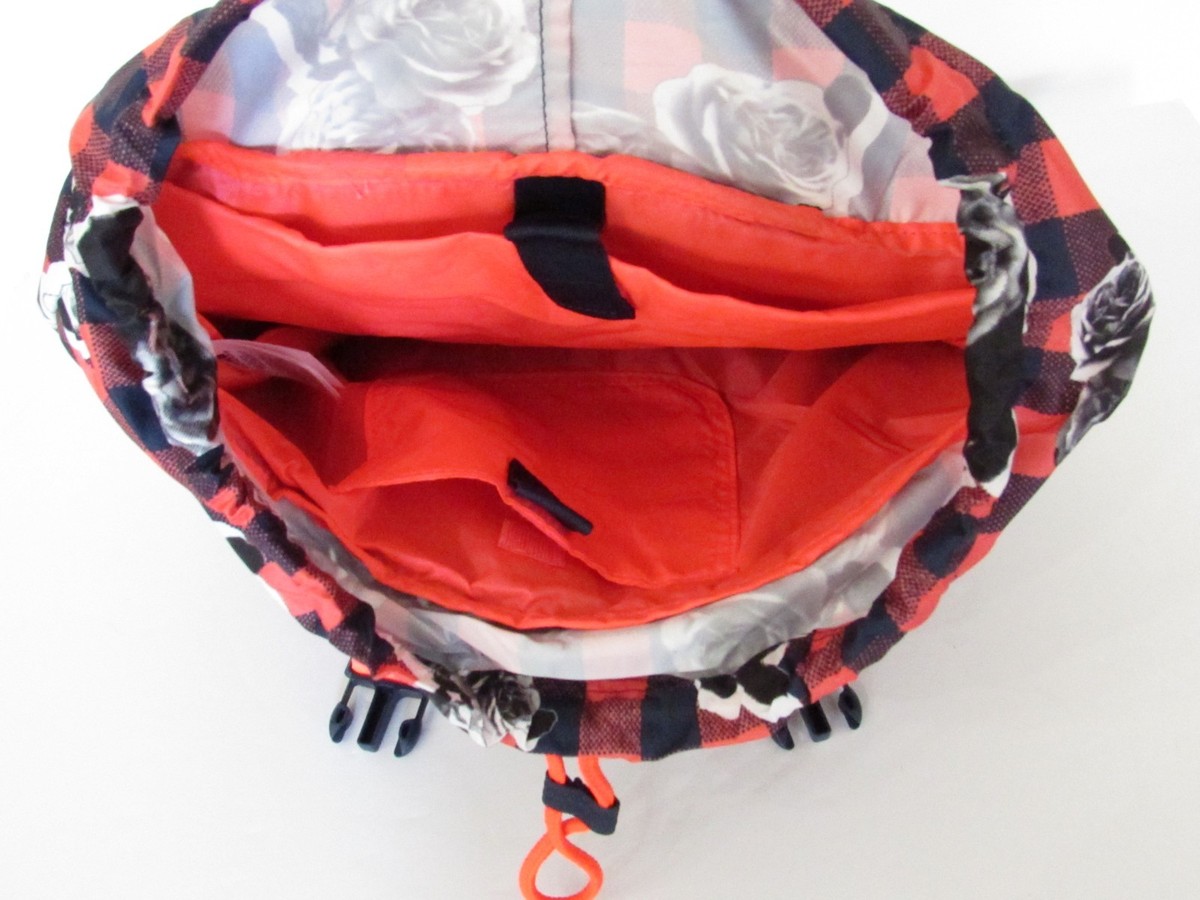 Adidas by Stella McCartney Floral Drawstring Backpack in Red, Orange and Gray adidas STELLA SPORT Women main image 2