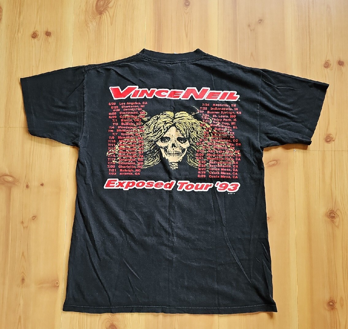 おまけ付き Vince Neil ジャパンツアー Tシャツ Lサイズ Vintage 1993 Vince Neil Exposed Tour Shirt Size L Rock Metal