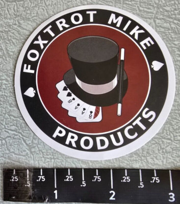 3'' - Foxtrot Mike Products Top Hat Aces Over 8's Vinyl Sticker Decal Shot Show