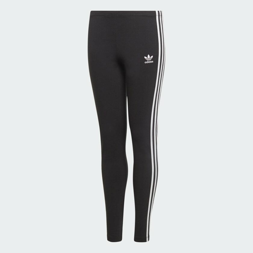 Adidas Girls Originals 3-STRIPES LEGGINGS Black | eBay