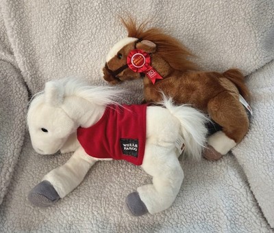 Lot Of 2 Well Fargo Plush Legendary Ponies Horses Mack & Snowflake Pony Horse