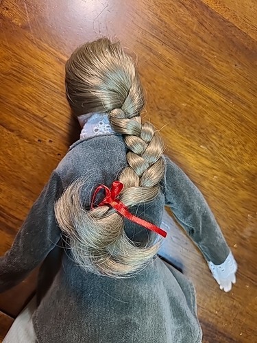 Franklin Heirloom Doll 12 Inch Porcelain Doll Green Jacket/Skirt Braided Hair - Picture 9 of 15