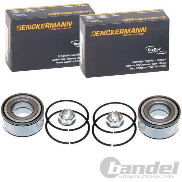 2X Denckermann RADLAGER-SATZ Mit ABS-RING Vorne Passend FüR Renault Laguna Links-image