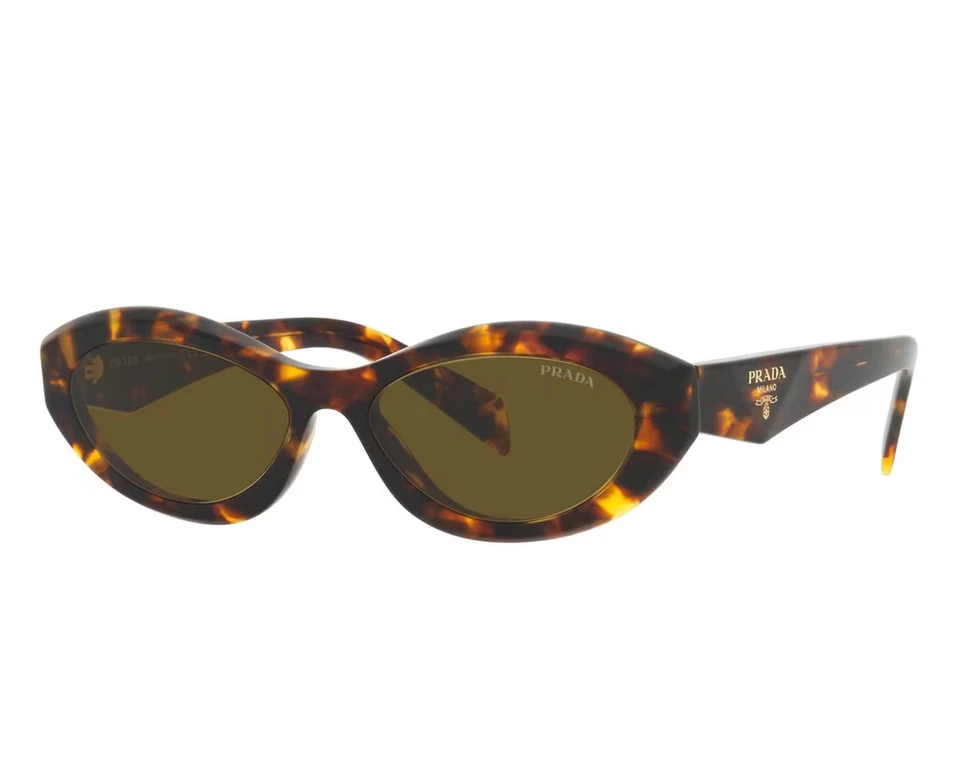 Gafas de sol ovaladas Prada PR26ZS 14L09Z en lente tortuga/marrón 100 % UV Foto 2 de 4