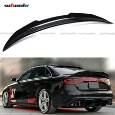 PSM STYLE HIGHKICK DUCKBILL TRUNK SPOILER WING FOR 08-12 AUDI A4 B8 GLOSSY BLACK