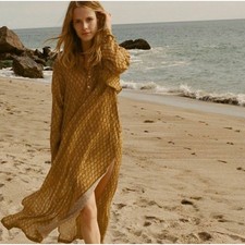 DOEN S Rare Kaftan Gold Printed Dress