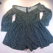 Pretty Little Thing Plus Black Floral Boning Bodice Romper Sz 18