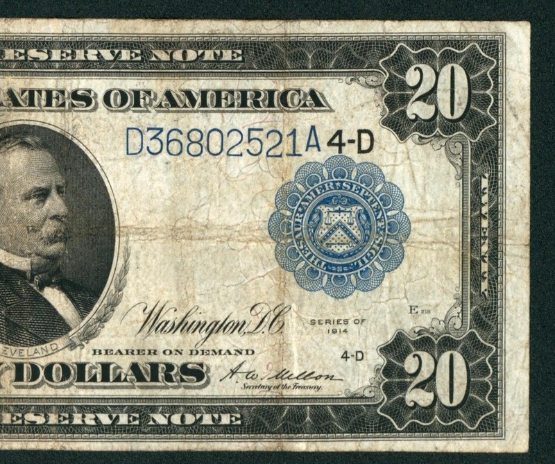 $20 1914 Federal Reserve Note ** DAILY CURRENCY AUCTIONS