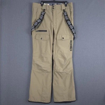 Saga Outerwear Snowboard Cargo Hose Herren Large Khaki Belüftet Hosenträger Ski - Bild 1 von 4