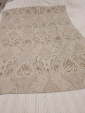 Heavy Luxury Dunelm Novello Cream Beige Gold Tapestry Curtains 112 x 137cm