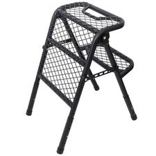 Black Foldable SUV Tire Ladder Adjustable Vehicle Access Step for Truck Offroad