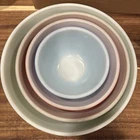 Vintage PYREX Primary Colors Nesting Bowl Set of 4 Ovenware 1940s