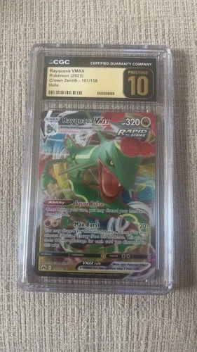 Rayquaza VMAX 101/159 Crown Zenith Holo CGC PRISTINE 10