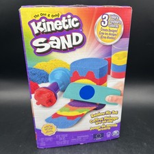 Spin Master Kinetic Sand Rainbow Mix Set With 3 Colors 13.5 oz 6 Tools