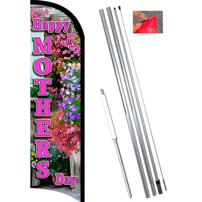 Mother's Day Premium Windless  Feather Flag Bundle (Complete Kit) OR Optional Re