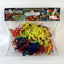 Sillybandz Marvel 24 Pack Shaped Silicone Bracelets NEW