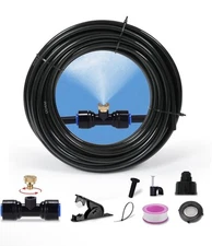 Patio Misting Cooling System 30M Kit – 30 Brass Mist Nozzles, 3/4" Adapter Outdo