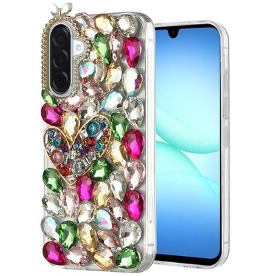 For Samsung Galaxy A17 5G Case Sparkly Crystal Clear 3D Full Body Rhinestone