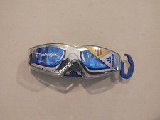 MP Michael Phelps XCEED Swimming Goggles Titanium Blue Mirror Lens-Made in Italy
