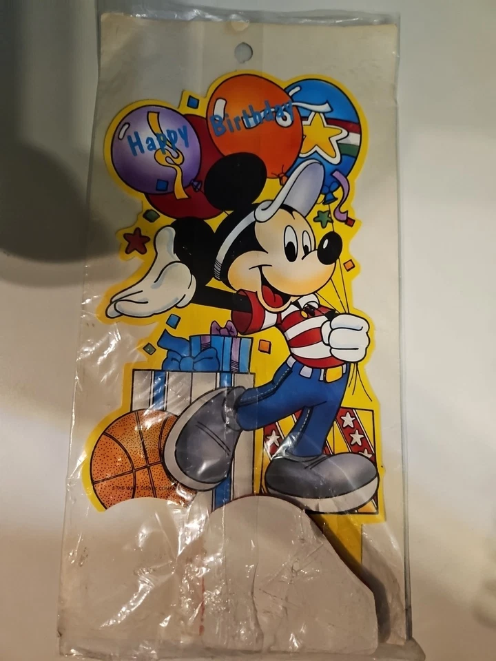 Centro de mesa vintage de cumpleaños de Mickey Mouse de Disney 11 pulgadas deportivo años 90 Foto 2 de 2