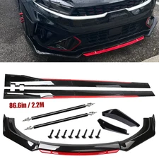 For Kia Forte UNIVERSAL Front Bumper Lip Spoiler Splitter Side Skirt Glossy