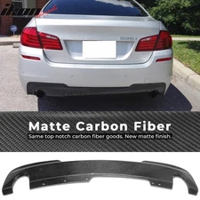 Fits 11-16 BMW F10 535i M Sport OE Style Rear Bumper Diffuser Matte Carbon Fiber