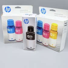 Lot of Genuine HP 31 3-Pack TriColor 9C228AN 2 bxs 32XL Black 1VV24AN 1 bx